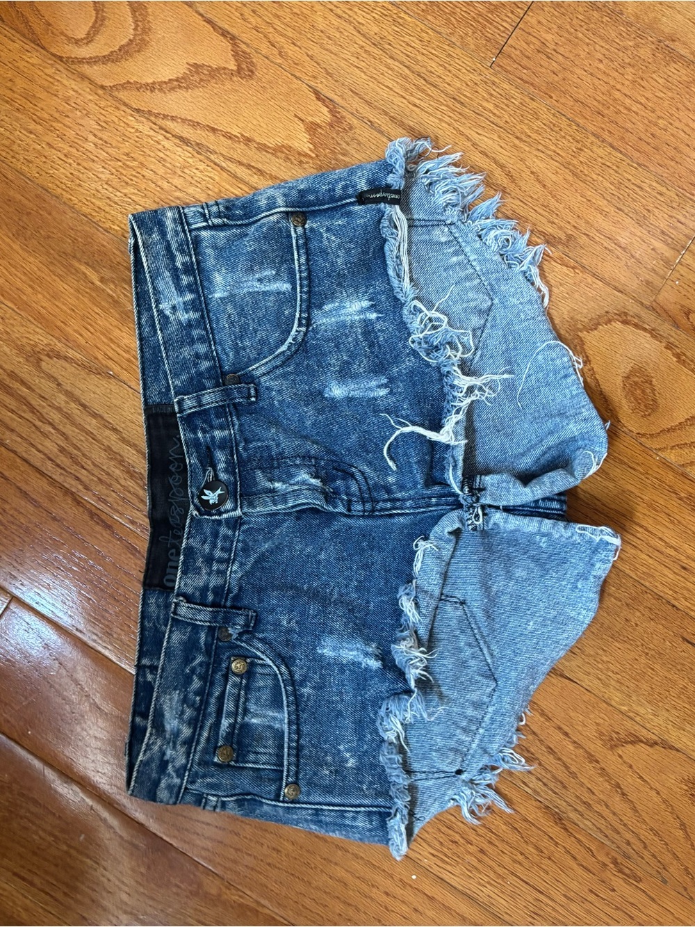 One Teaspoon Distressed Denim Shorts